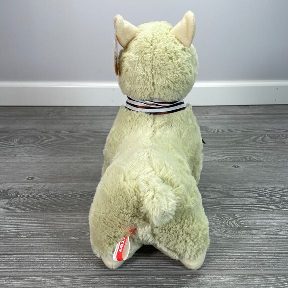 KHToy Alpaca Llama Forever Love 12in Tan Plush Fluffy Kawaii Cute Sweetheart New - Picture 6 of 12